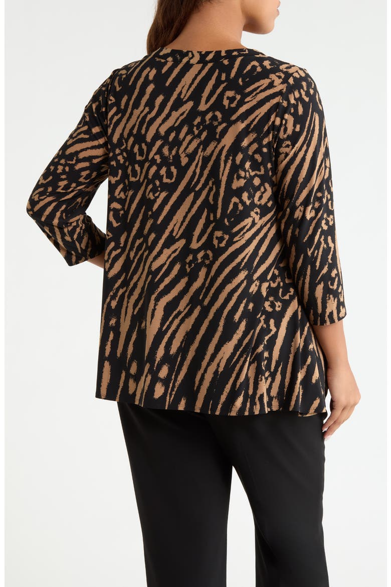 Print Sharkbite Tunic Top, Alternate, color, ANNE BLACK/ VICUNA