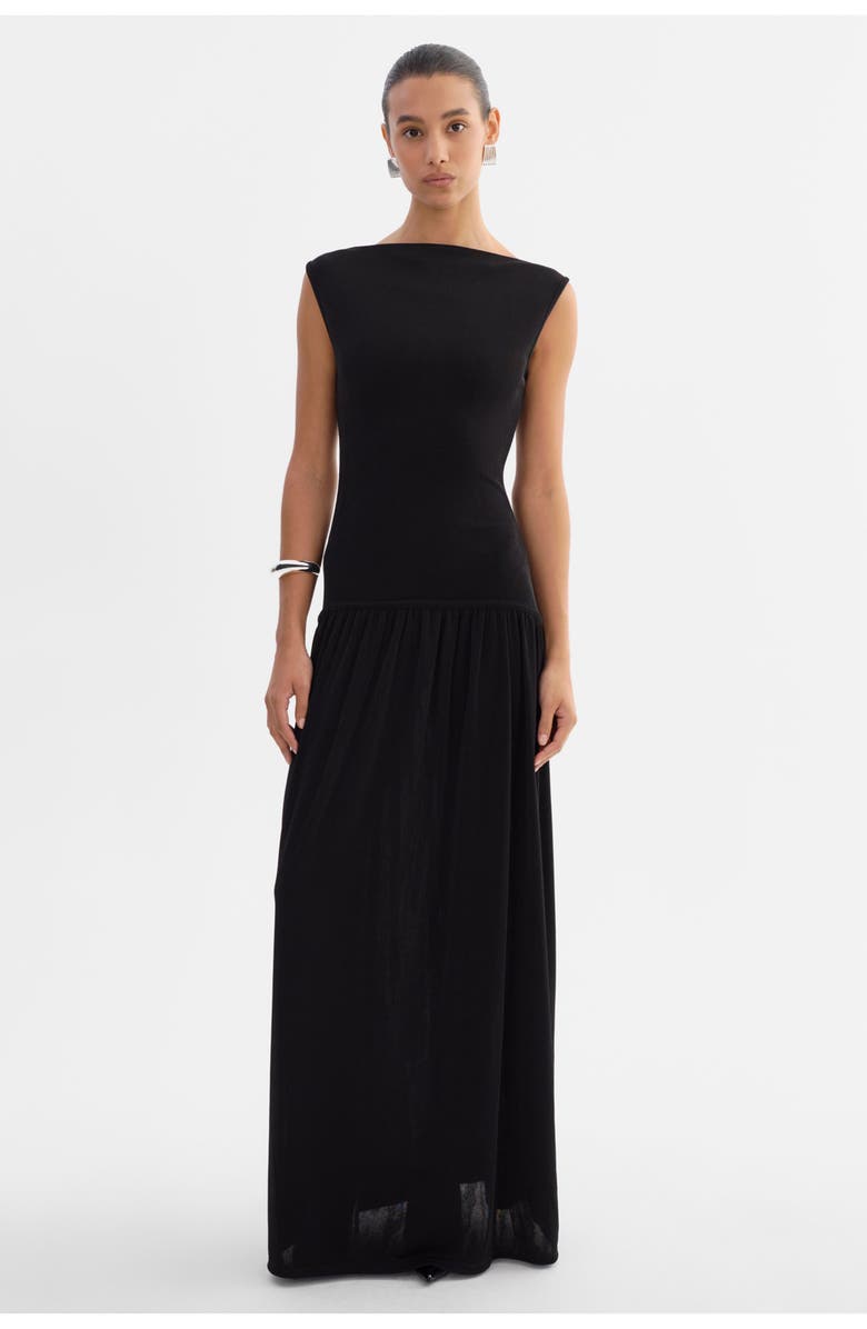 LAMARQUE Hanna | Knit Drop Waist Maxi Dress, Alternate, color, Black