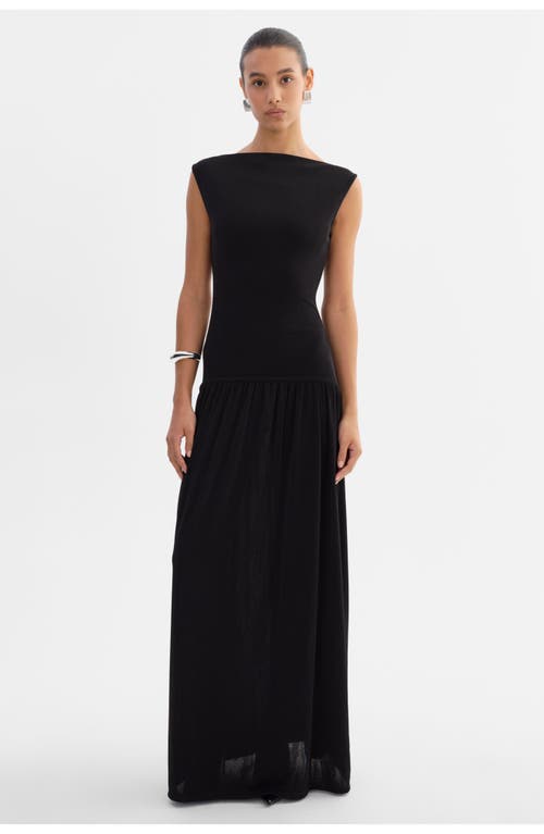 Lamarque Hanna | Knit Drop Waist Maxi Dress In Black