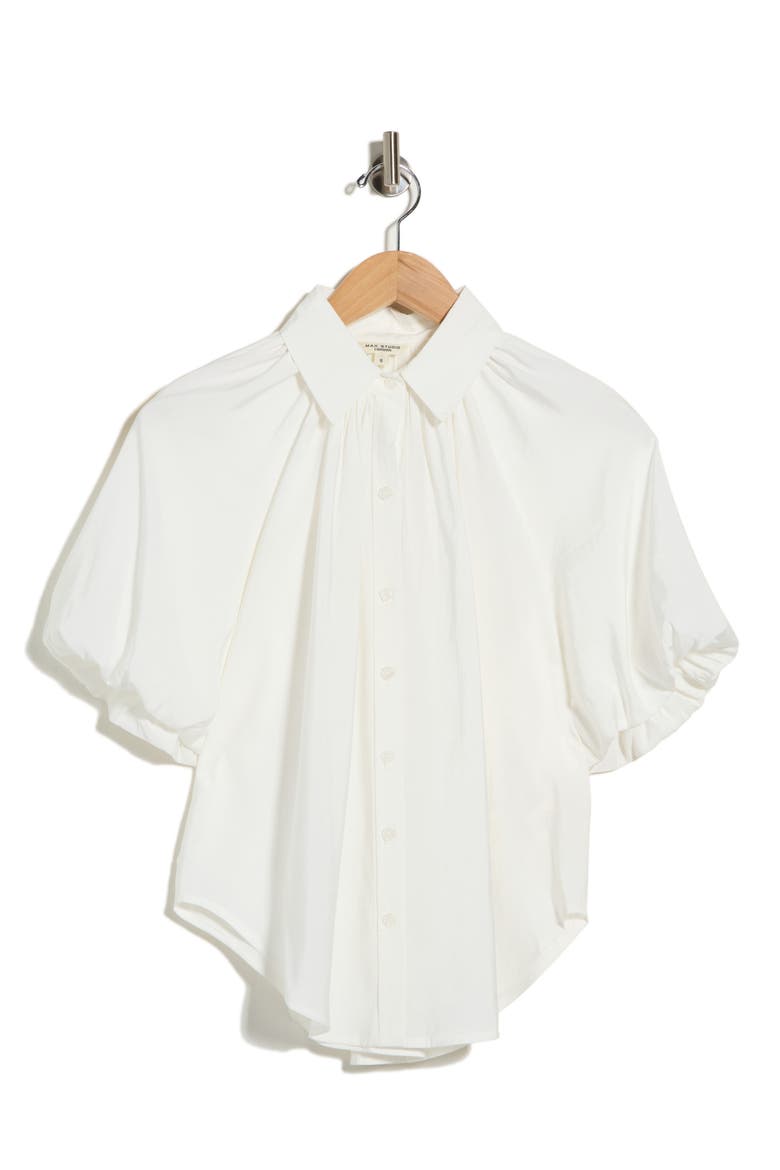 Bubble Sleeve BF Shirt, Alternate, color, WHITE