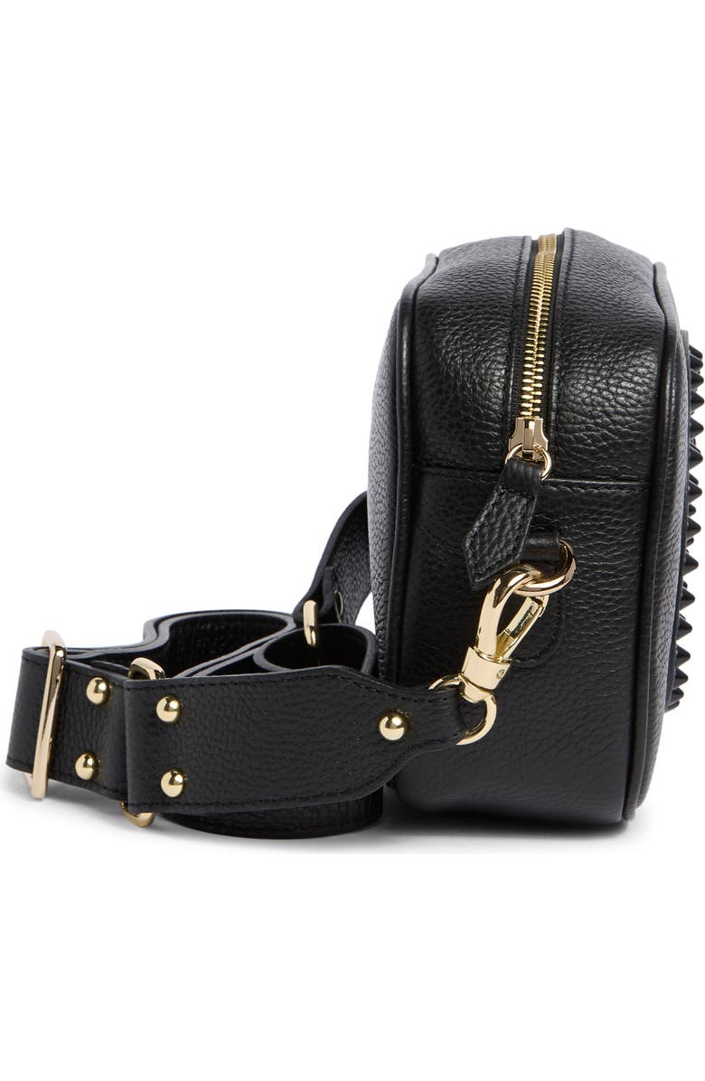 VALENTINO BY MARIO VALENTINO Mia Rockstud Leather Camera Bag, Alternate, color, Black