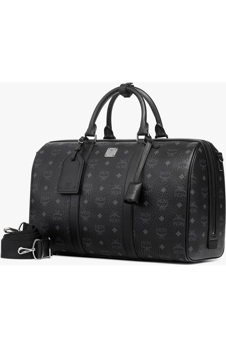 MCM Ottomar Weekender Bag in Visetos, Alternate, color, Black