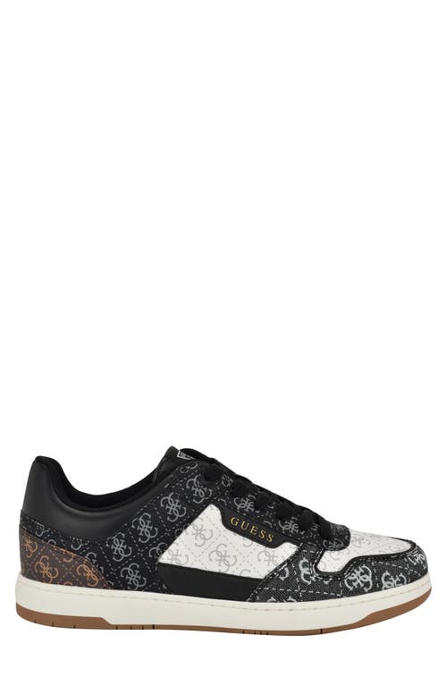 Guess Tirry Monogram Sneaker In Black Logo Multi