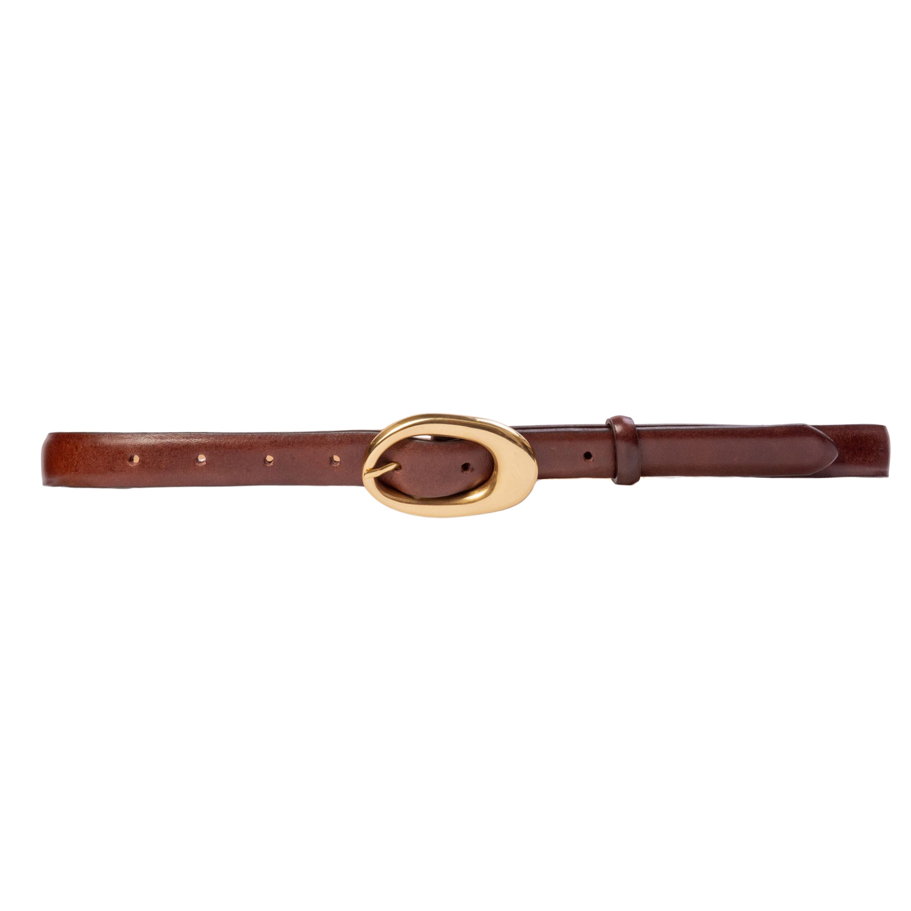 selected Brown Leather/Gold