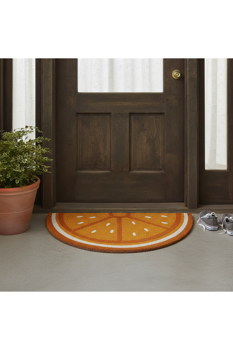 Citrus Slice Non-Slip Coir Mat Multi Coir Summer, Alternate, color, Orange