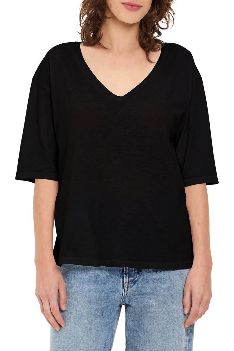 Liam V-Neck T-Shirt, Main, color, BLACK