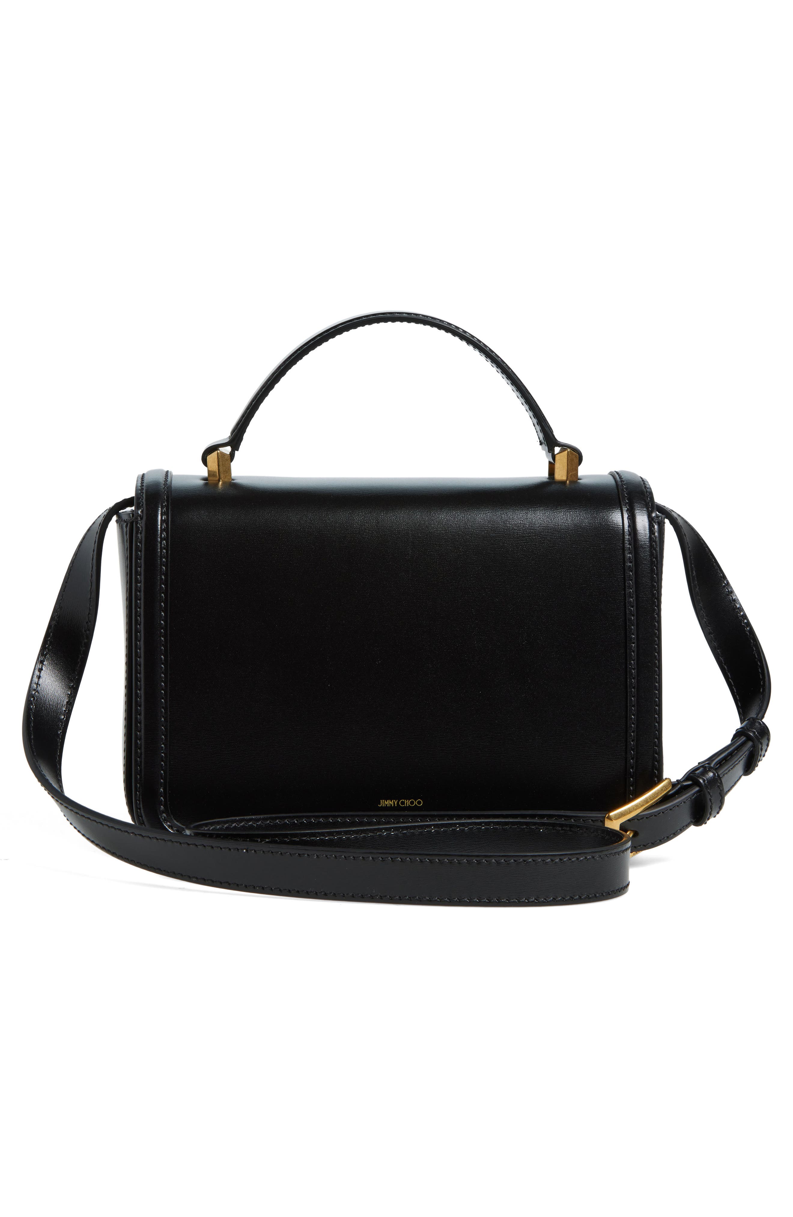 Jimmy Choo Diamond Leather Top Handle Bag, Alternate, color, 