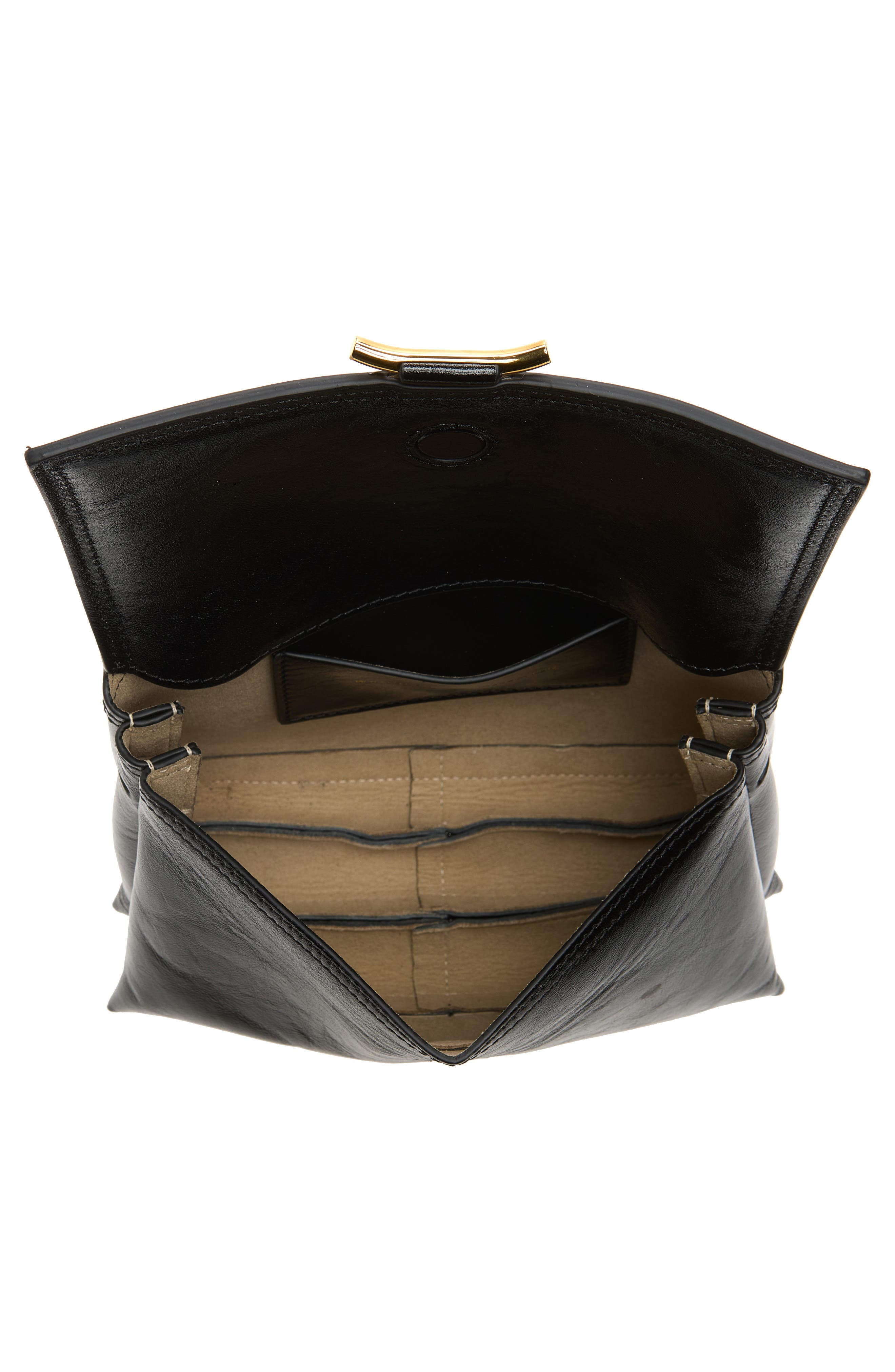 Ida Trio Leather Clutch, Alternate, color, BLACK GLAZE