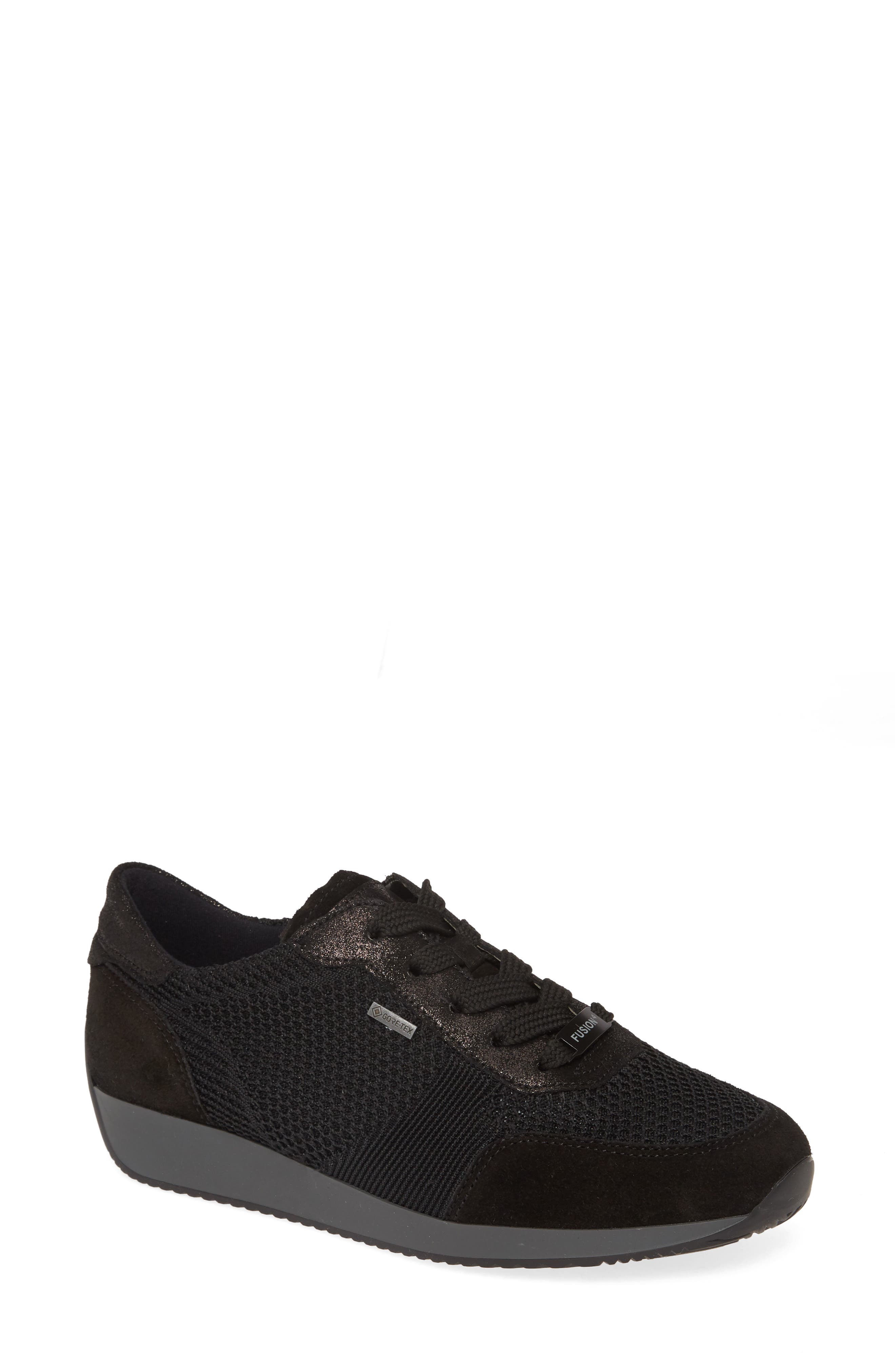 Lila Gore-Tex® Waterproof Sneaker, Main, color, BLACK FABRIC