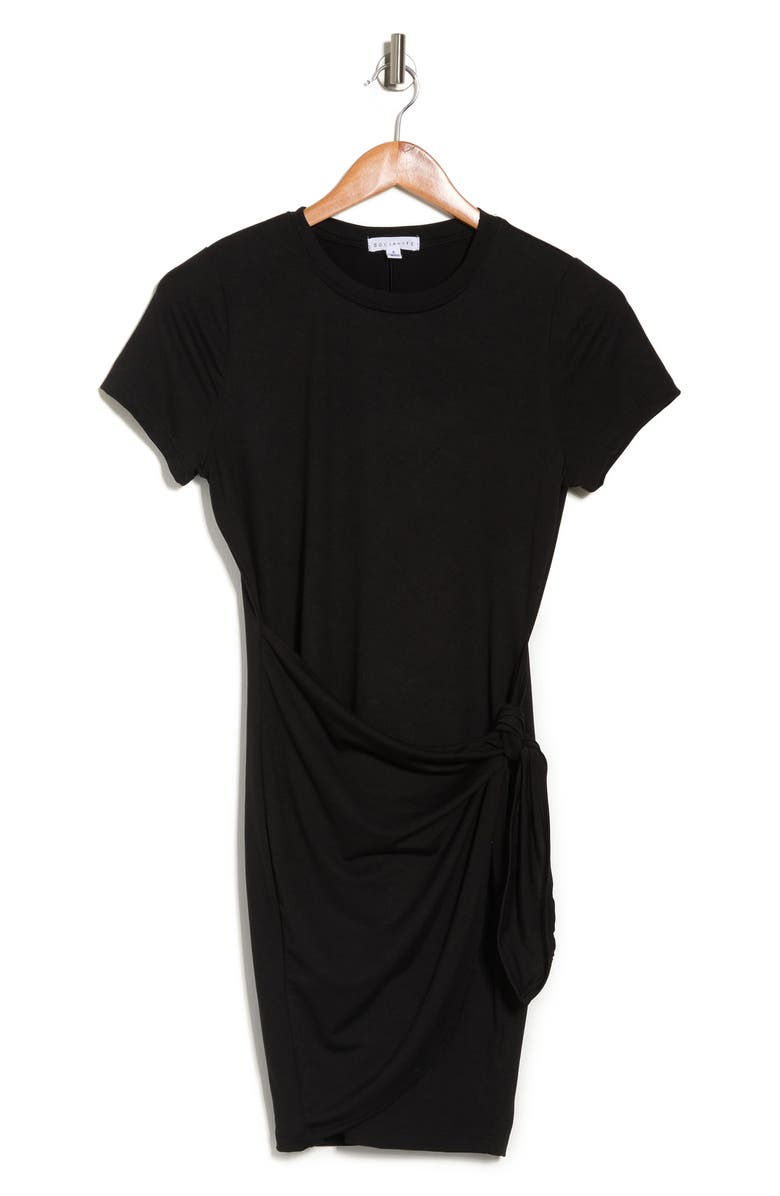 Socialite Knit Wrap Short Sleeve Minidress, Alternate, color, 