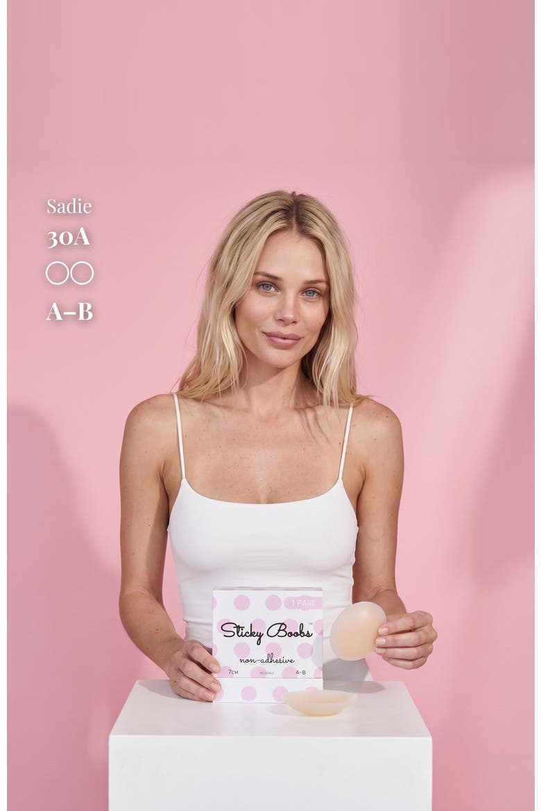 Adhesive Push-Up Bra, Nipple Covers & Boob Tape Set, Alternate, color, Light
