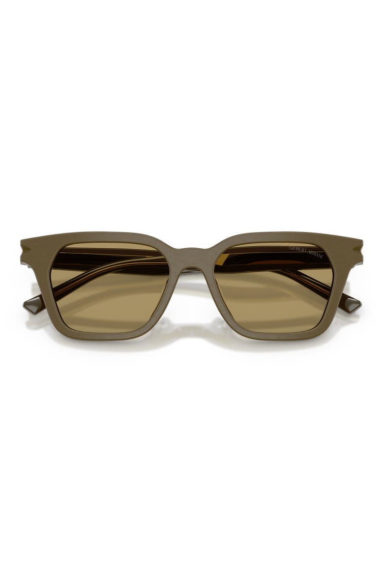 52mm Square Sunglasses, Alternate, color, BRUSHED GREEN / GREEN OLIVE