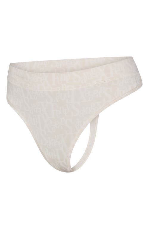 Savage X Fenty Stretch Cotton Essentials Thong In White
