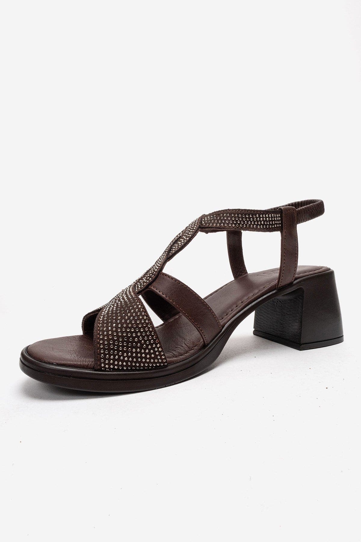 Dolen Leather Chunky Sandal, Alternate, color, Brown