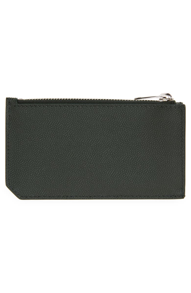 Saint Laurent Pebble Grain Leather Zip Wallet, Alternate, color,