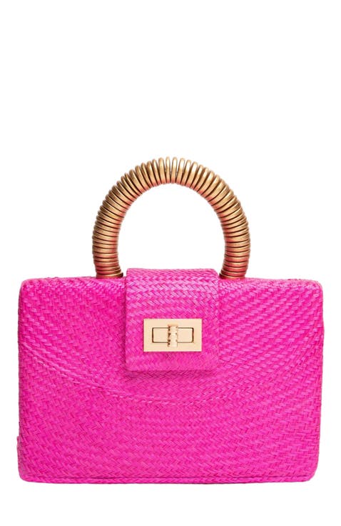 THE GRACIE Woven Buntal Straw Clutch Bag