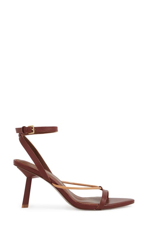 Reiss Tan Leather Strappy Heeled Sandals