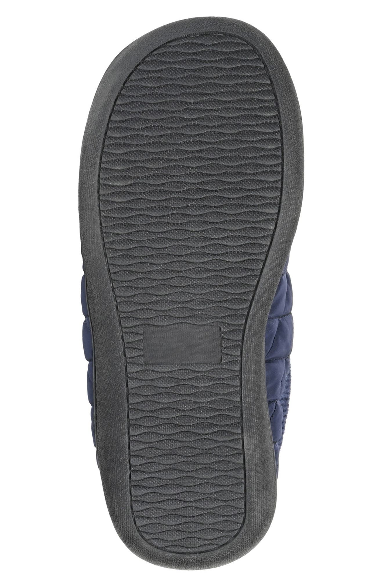 VANCE CO . Fargo Quilted Faux Fur Lined Slipper, Alternate, color, Blue