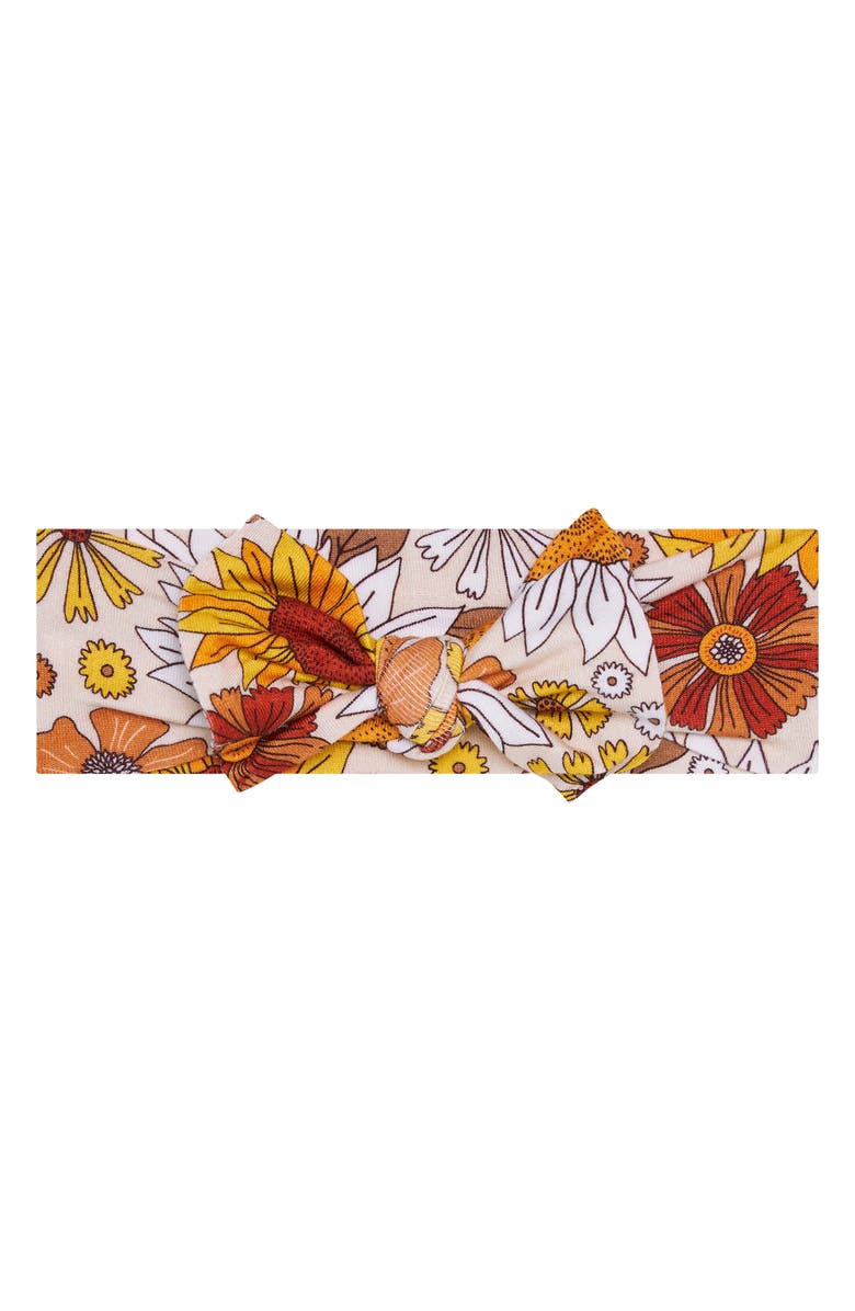 Posh Peanut Goldie Floral Swaddle & Bow Head Wrap Set, Alternate, color, 