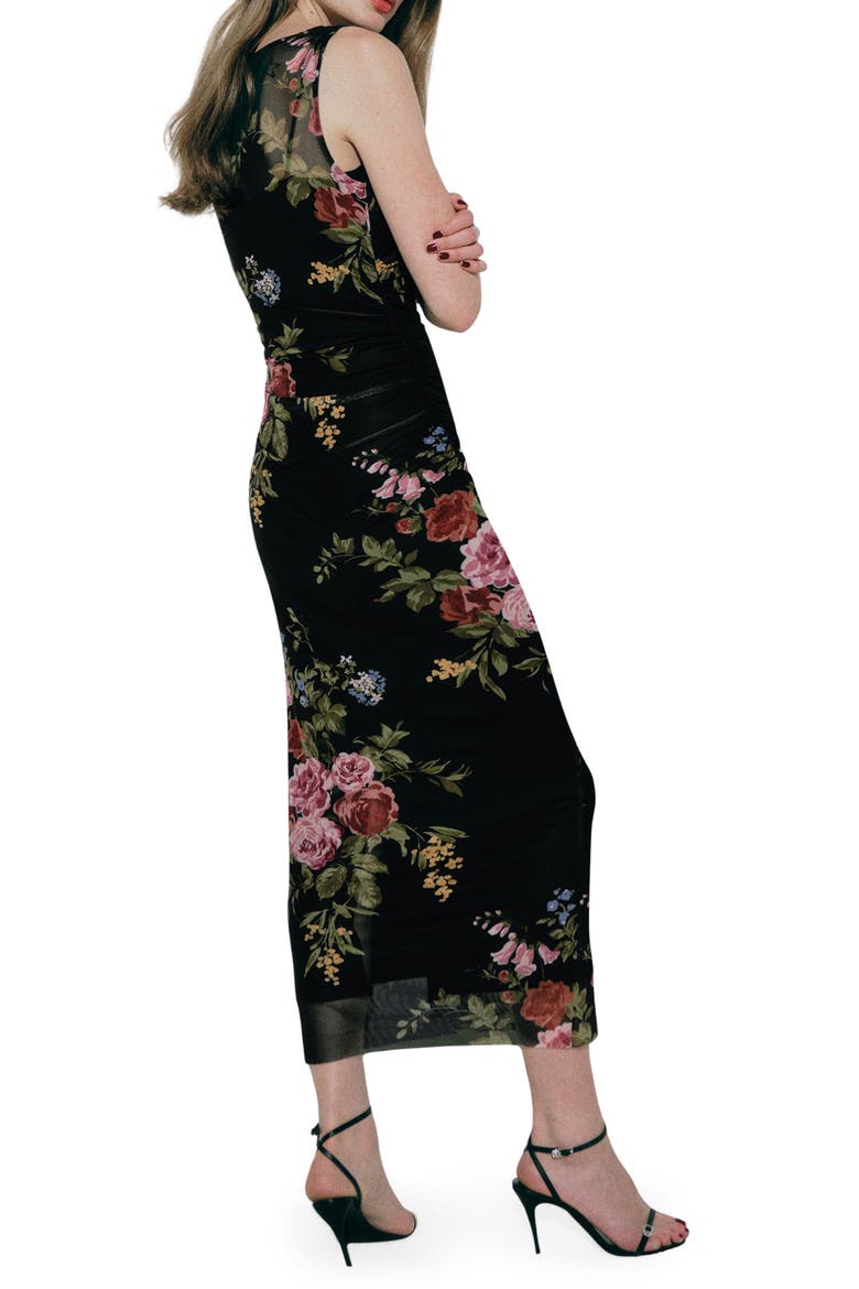 Benson Floral Mesh Dress, Alternate, color, GALA