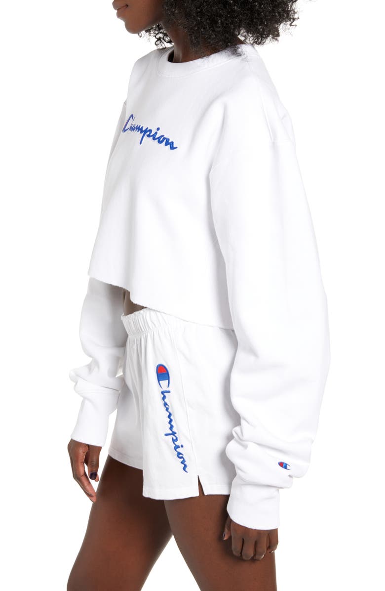 Champion Reverse Weave<sup>®</sup> Crop Sweatshirt, Alternate, color,