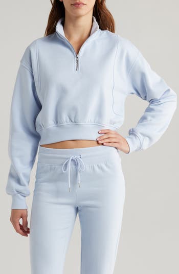 Abound Cropped Seamed Quarter Zip Pullover | Nordstromrack