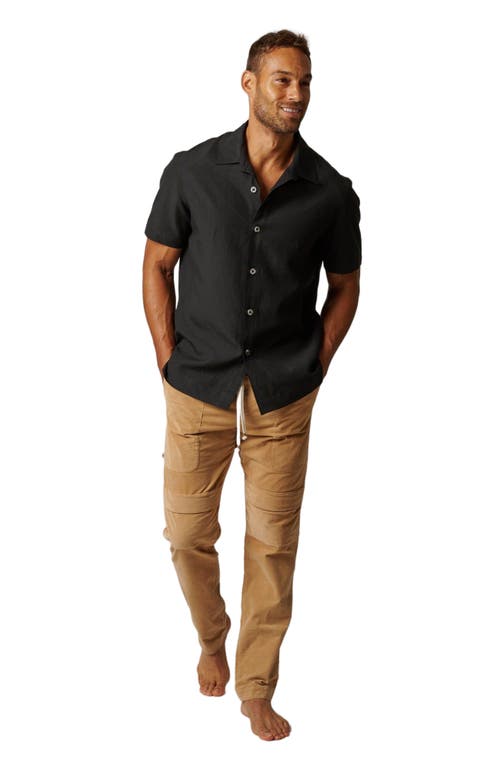 LEISURE LAB Cabana Button Up in Matte Black  product
