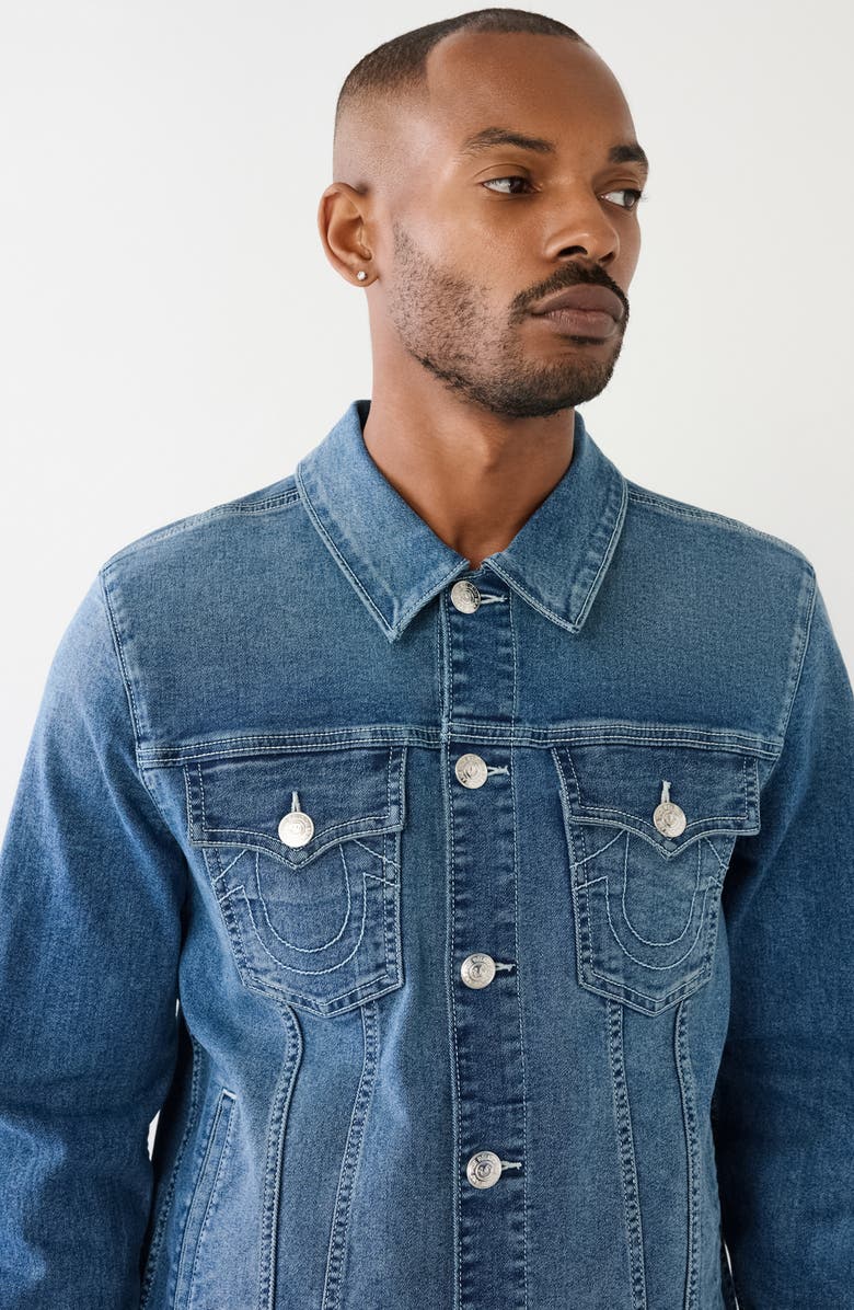 True Religion Denim Trucker Jacket, Alternate, color,