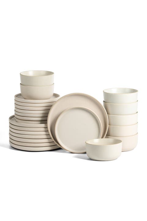 Amber Stoneware 24-piece Dinnerware Set
