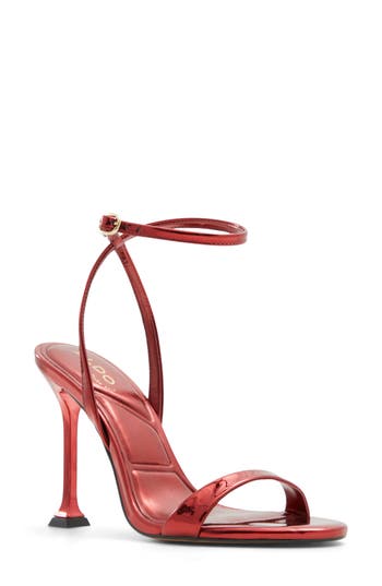 Aldo Lydala Ankle Strap Sandal In Red