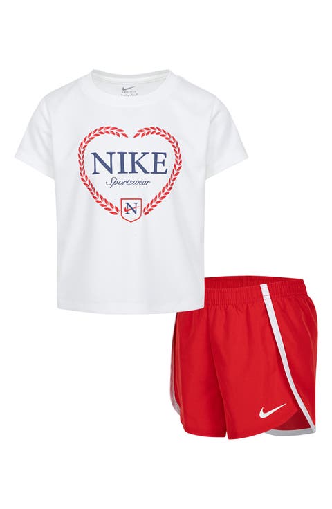 Kids' Dri-FIT Game, Swoosh, Match! T-Shirt & Shorts Set (Toddler & Little Kid)