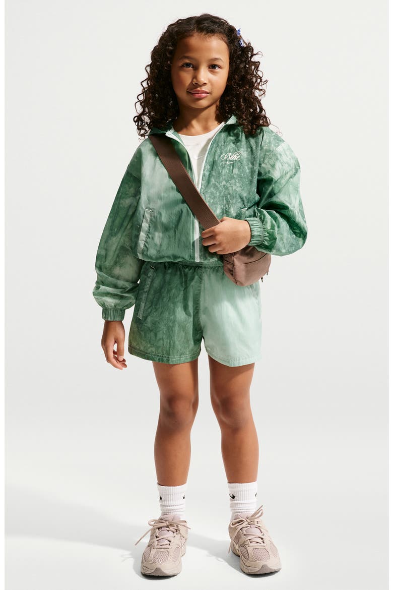 Kids' Sportswear Club Woven Shorts, Main, color, BARELY GREEN/ SOFT PEARL