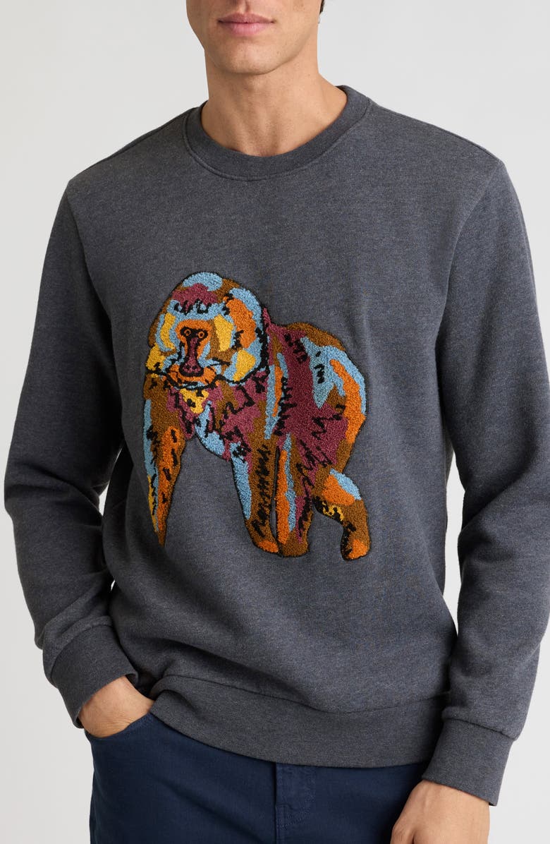 Bonobos Critter Appliqué Compact Fleece Sweatshirt, Main, color, Monkey Critter Fleece V3 C8