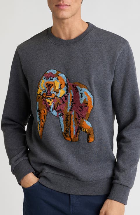 Critter Appliqué Compact Fleece Sweatshirt