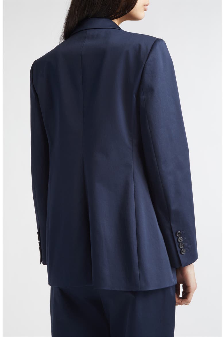 Bow Stretch Cotton Jacket, Alternate, color, NAVY