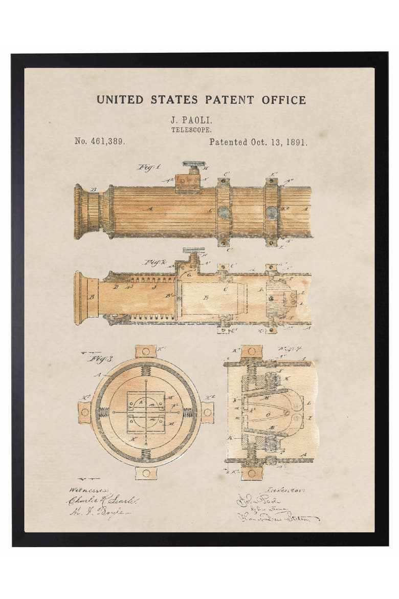 Telescope Patent in Black Frame, Main, color, No Color