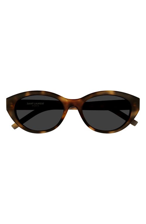 Saint Laurent Sl M148 Recycled Acetate Round Sunglasses In Havana