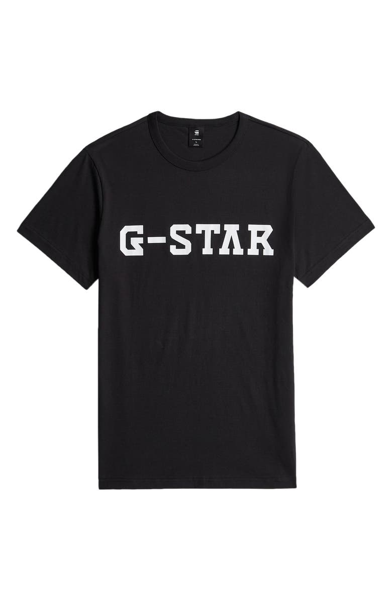 G-STAR Logo Organic Cotton Graphic T-Shirt, Main, color, Black