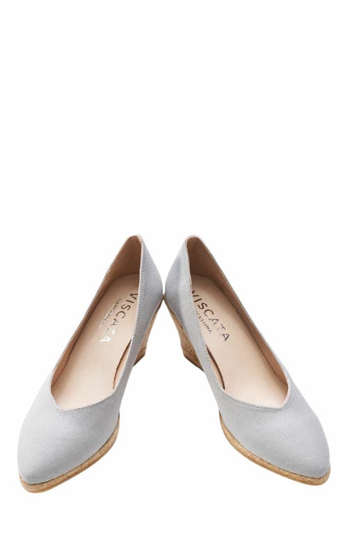 Viscata Roses Limited Edition Canvas V Cut Espadrille Wedges In Gray