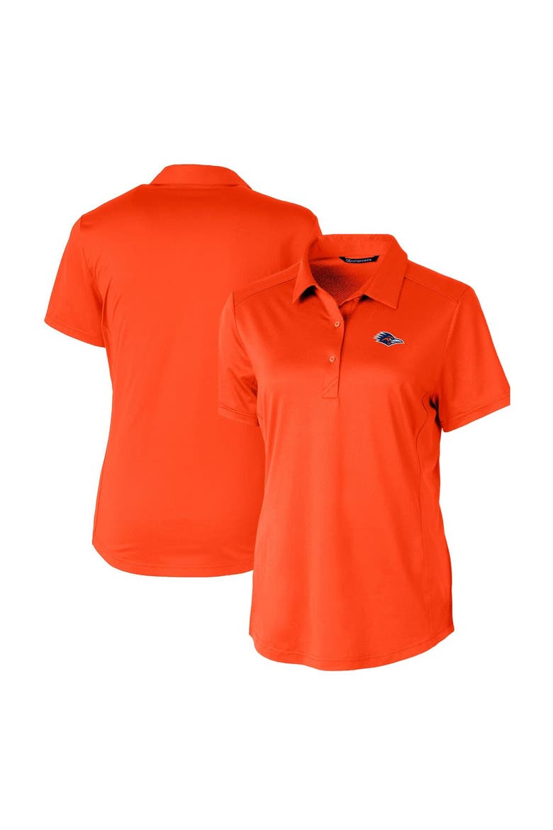 Women's Cutter & Buck  Orange UTSA Roadrunners DryTec Prospect Textured Stretch Polo, Main, color, Orange