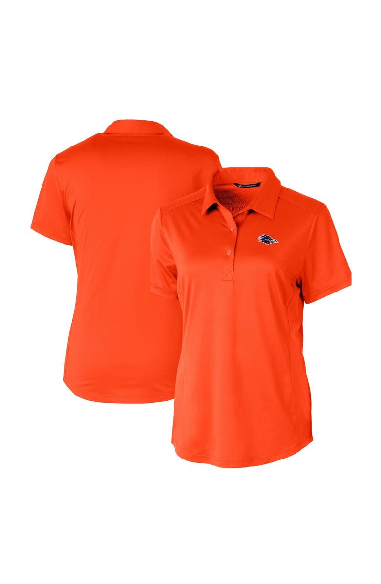 Cutter & Buck Women's Cutter & Buck Orange UTSA Roadrunners DryTec Prospect Textured Stretch Polo, Main, color, Orange