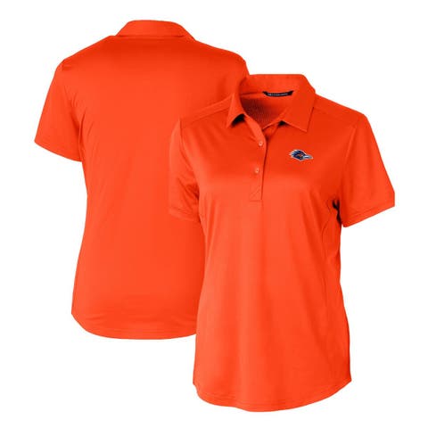 Women's Cutter & Buck  Orange UTSA Roadrunners DryTec Prospect Textured Stretch Polo