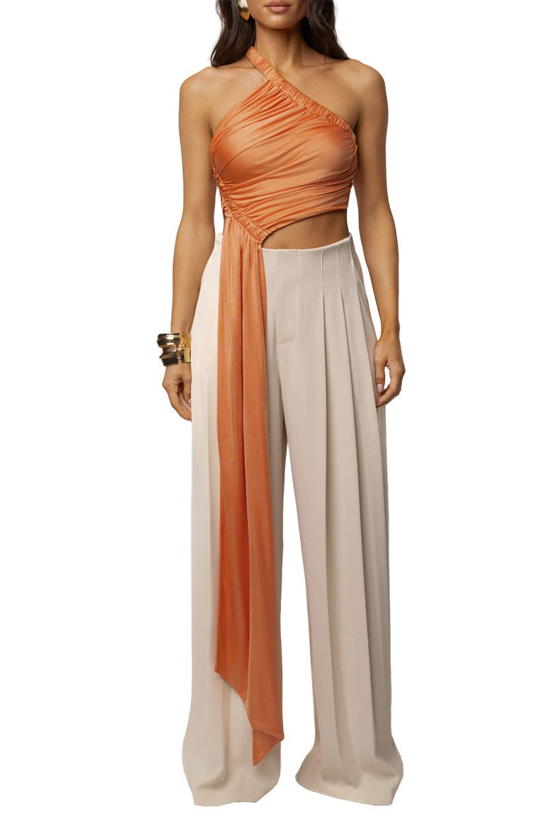 Spotlight Draped Top, Main, color, Peach
