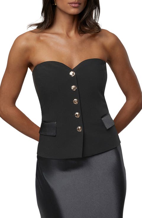 Strapless Button Front Vest
