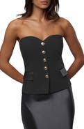 JLUXLABEL Strapless Button Front Vest