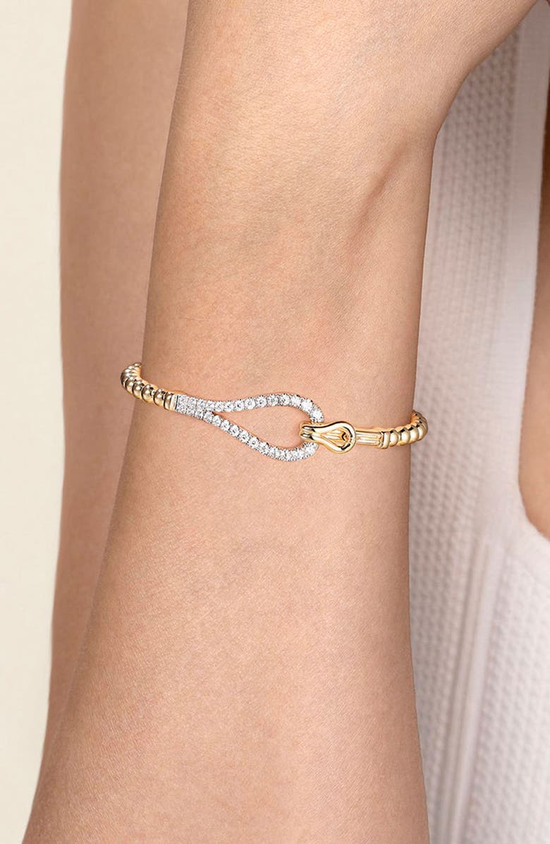 Gabriel & Co. Bujukan Diamond Link Bracelet, Alternate, color, Two Tone