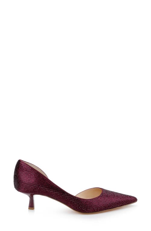 Jewel Badgley Mischka Teegan Half D'orsay Pointed Toe Kitten Heel Pump