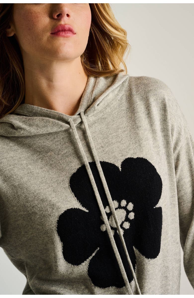 Lisa Todd Poppy Knit Hoodie, Alternate, color, Fog