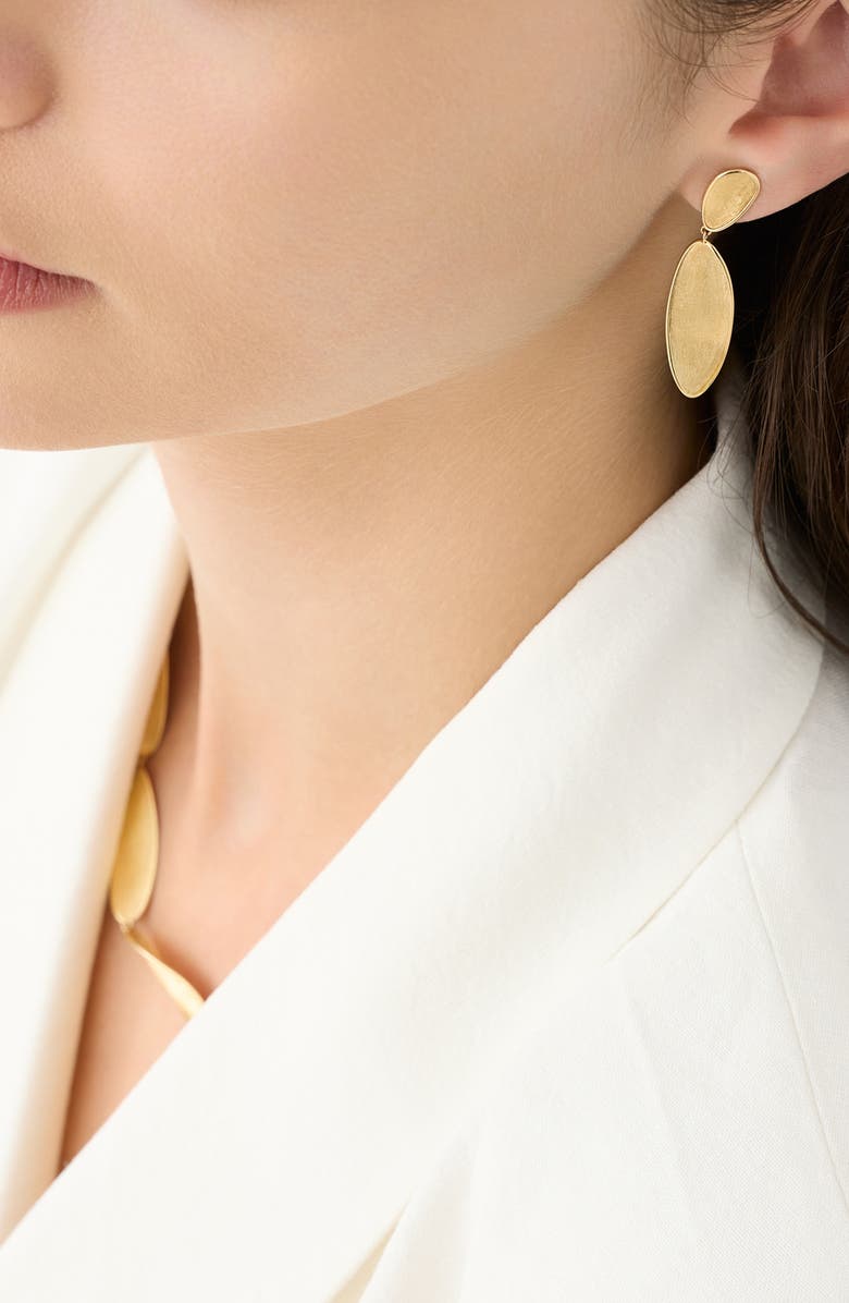 Marco Bicego Lunaria Twist Drop Earrings, Alternate, color, Gold