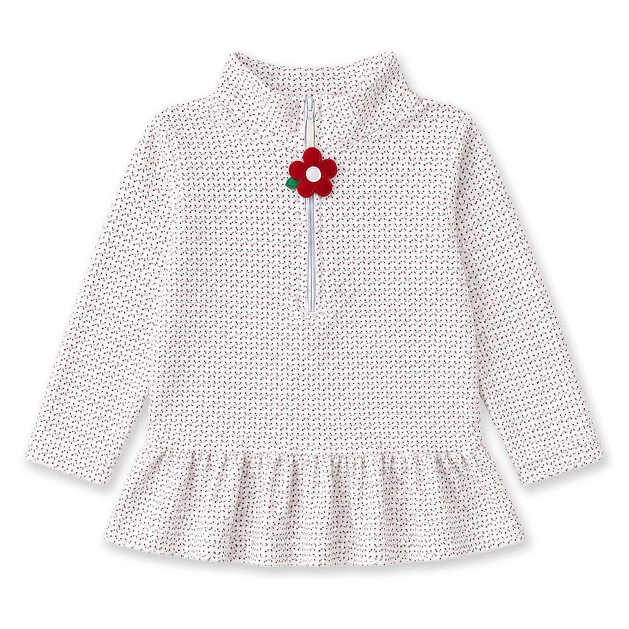 selected White with Red & Green Print